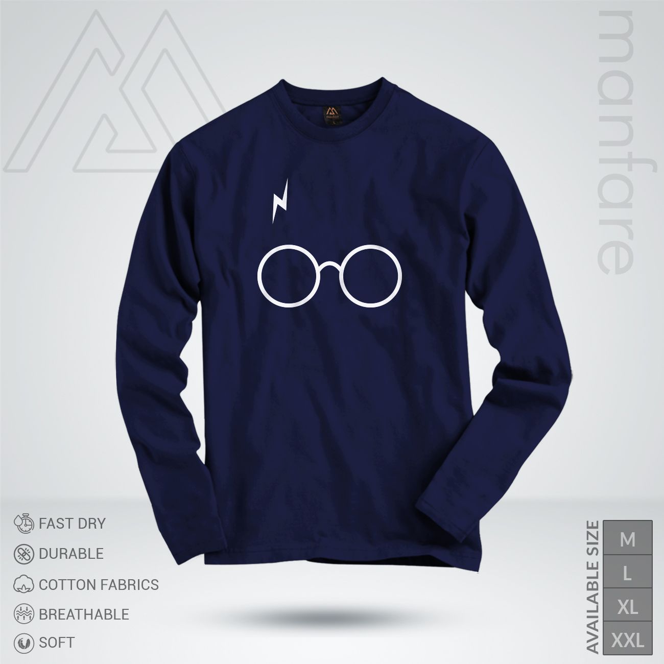 Harry Potter - Manfare's Stylish Long Sleeve T Shirt  (MF-268-L)T Shirt For Man - T Shirt For Man