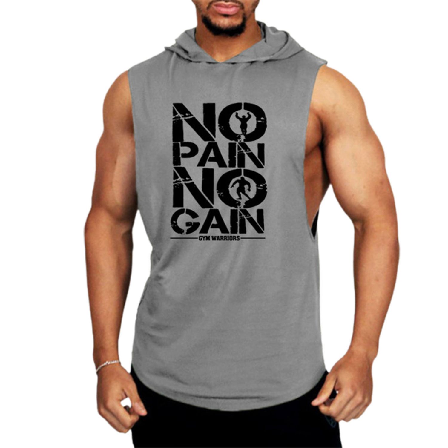 Sport Vest Sleeveless Breathable Polyester O-neck Workout Vest for Summer