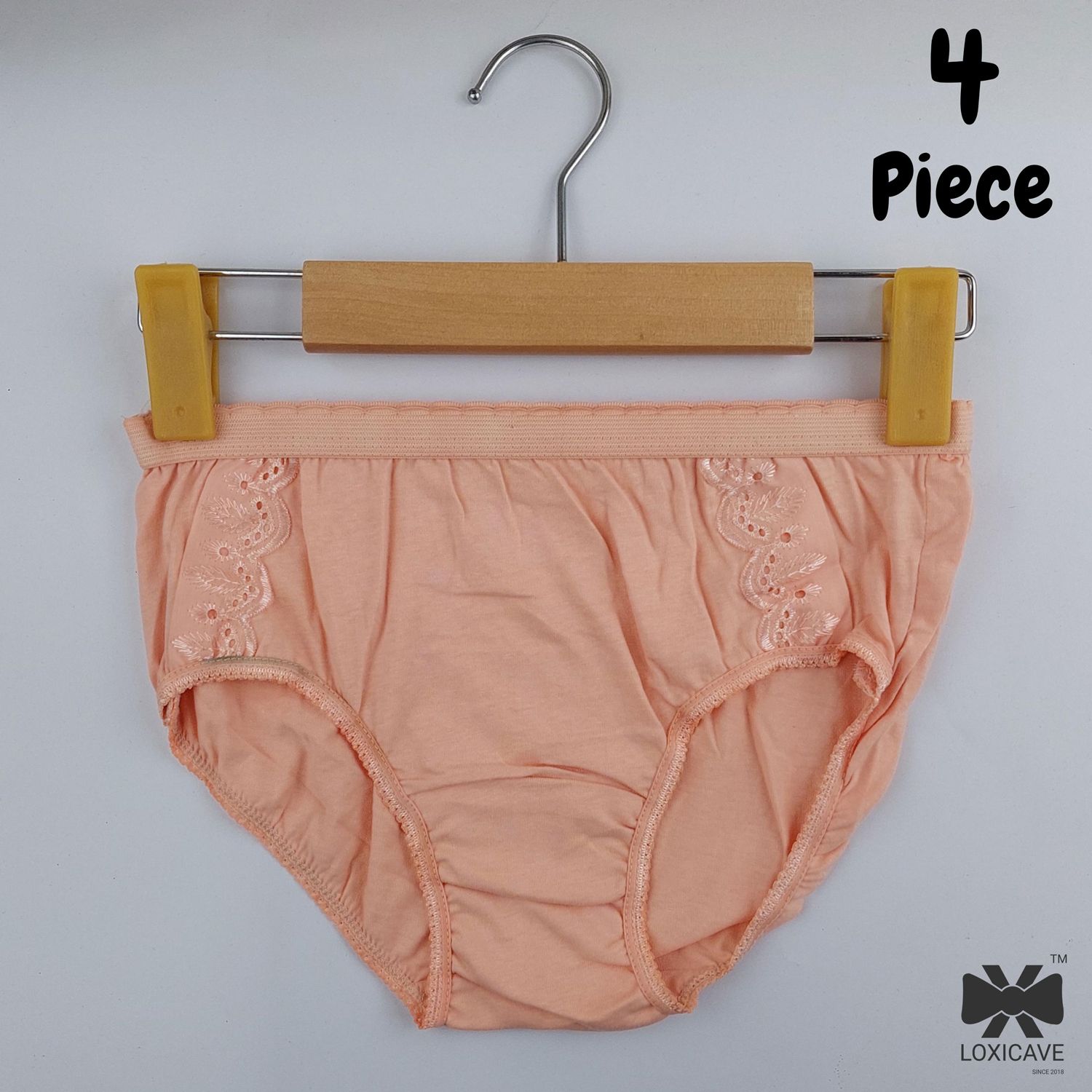 4 Pieces 4 Color Loxicave Imported Premium Panty Stylish panty cotton panty comfortable panty flower print panty TWPA01