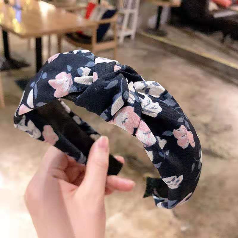 Wide Ladies Female Knot Headbands For Girls Simple Solid Candy Color Cloth Hairbands Hair Hoop Women Hair Band Accessories
