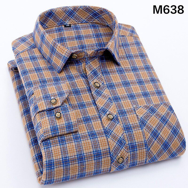 Red Flannel Plaid Shirt Men 2020 Fashion Dress Men shirt Casual Warm Soft Long Sleeve Shirts camiseta masculina chemise homme