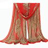 Women Fashion Long Soft Chiffon Flower Scarf Sheer Wrap Neck Shawl Stole Gift