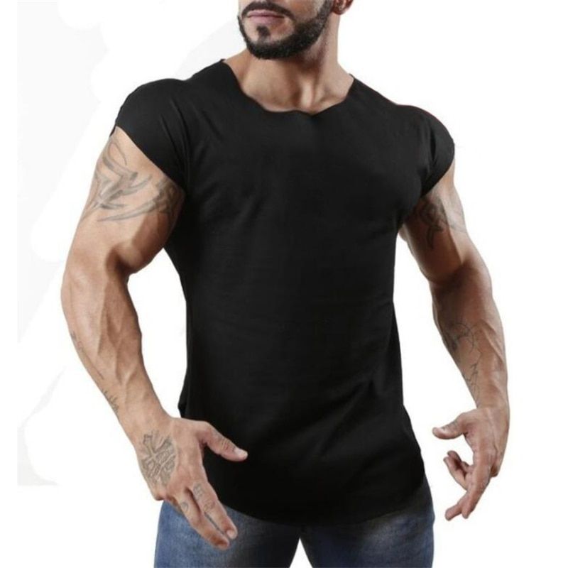 Brand Fitness Men Clothing Summer Gyms TaTop Canotte Bodybuilding Sleeveless shirt Solid Muscle Vest male atlet