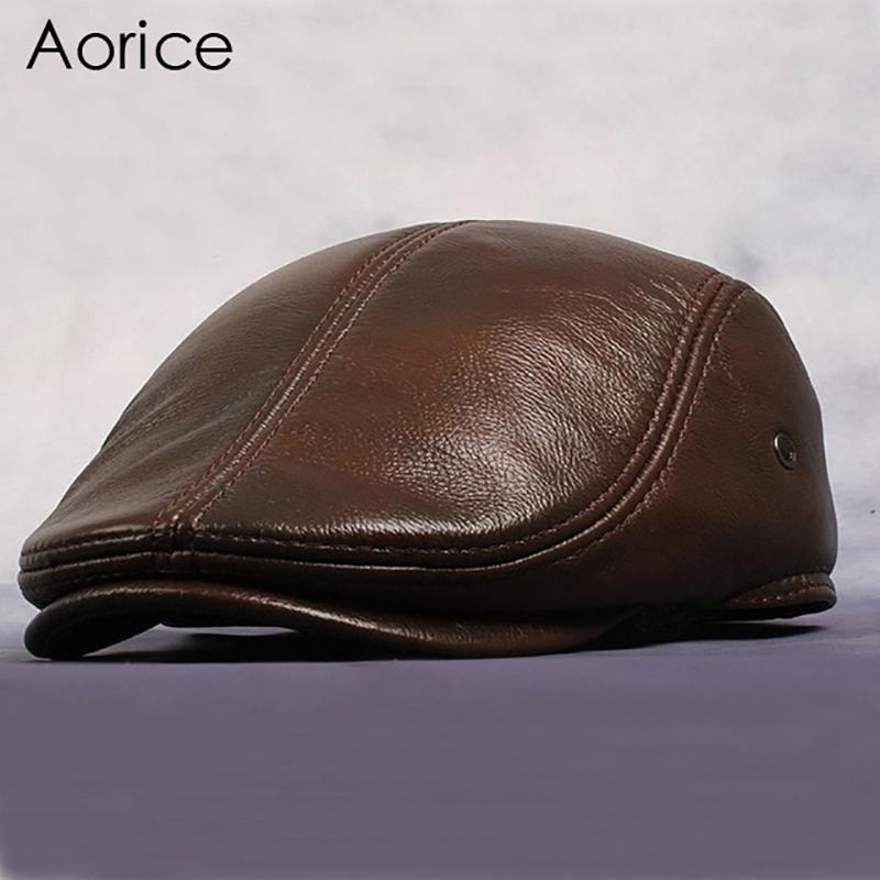 Aorice Design Men's  Baseball Cap Brand Newsboy Cabbie Golf Hat Mens Slide Caps Flat Winter HL042
