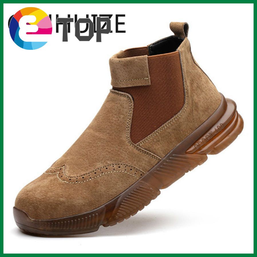 Work safety shoes men's welder steel-toed shoes work shoes construction site anti-smash and anti-puncture safety boots