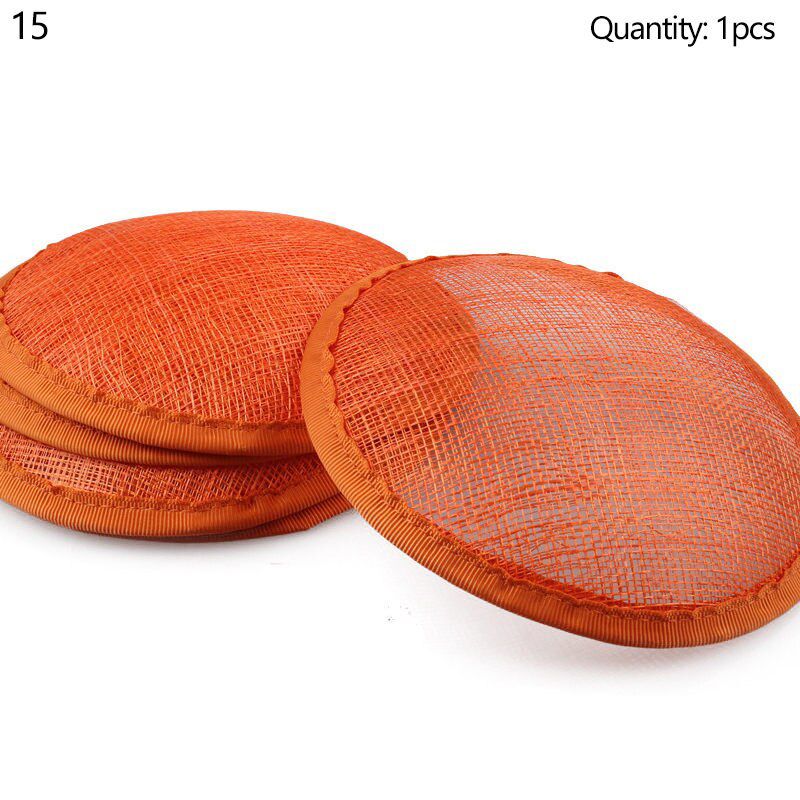 Multiple Color 13.5CM Round Mesh Fascinator Base for Headpiece Women red Party Hat Wholesale