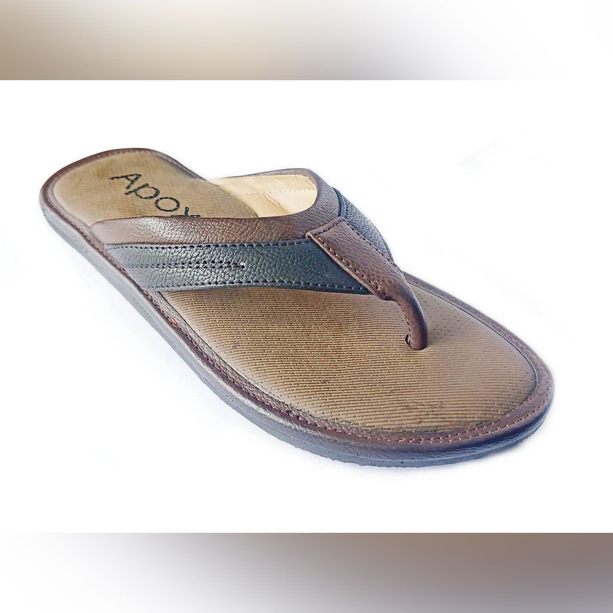Fashionable Leather Sandal for Men (Chocolate)