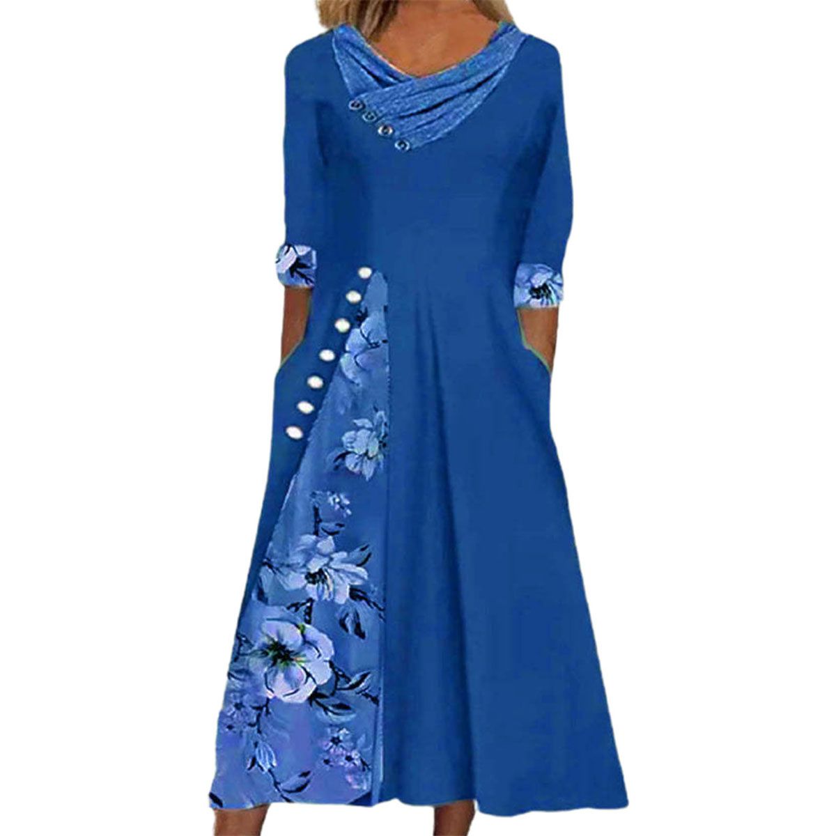 Party Dress Floral Print Printed Slim-fittingdi Dress