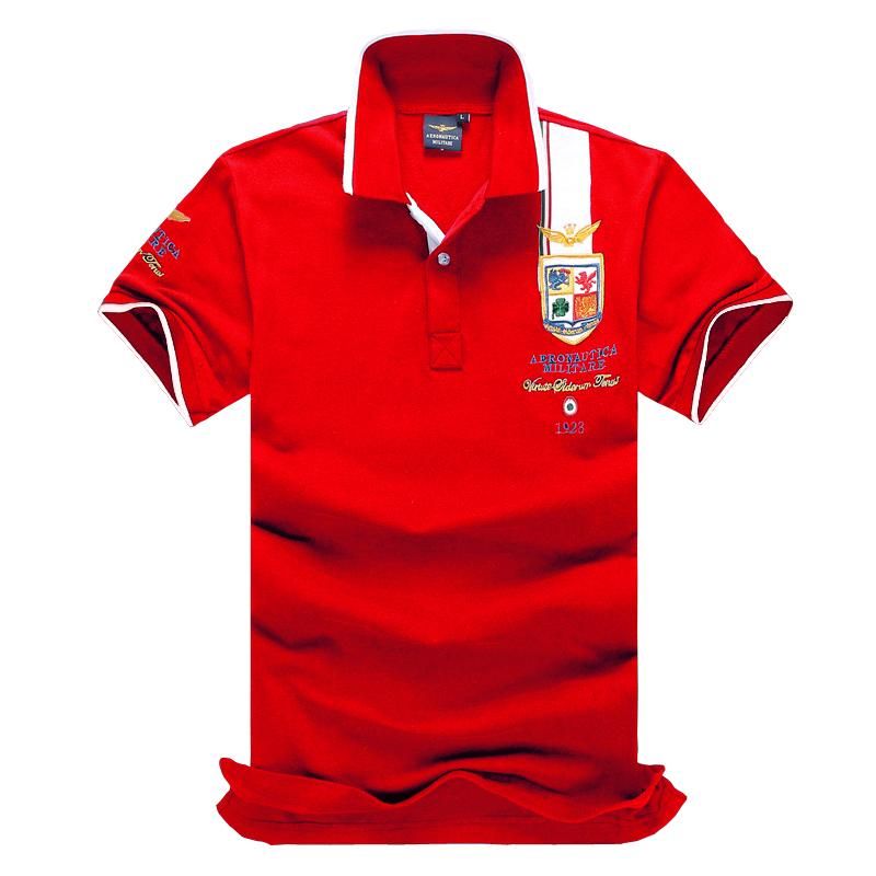 Aeronautica Militare Polo Shirt Men's Short Sleeve Polo Shirt Badge Logo Plus Size Polo Shirt S~6XL