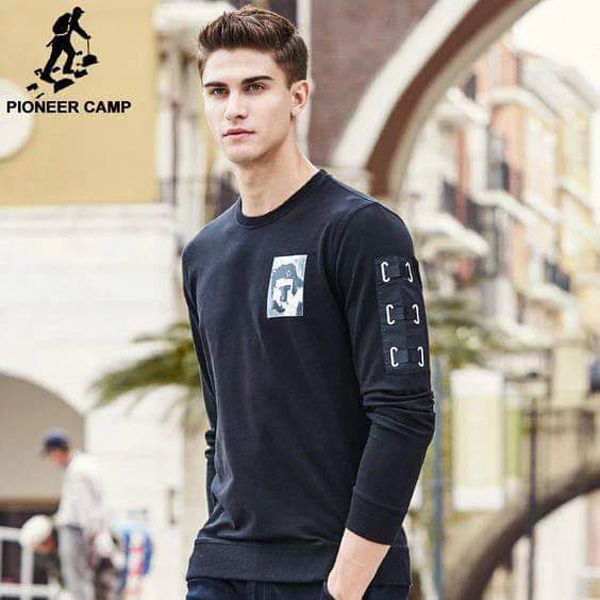 Black Cotton Full Sleeve T Shirt For Men