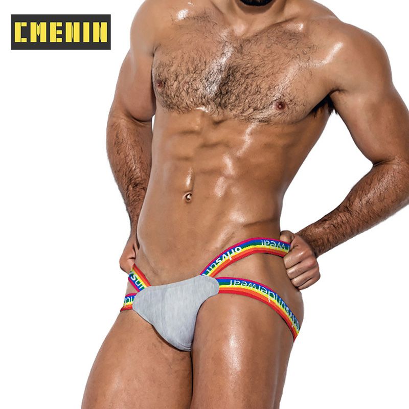 CMENIN 1pcs ORLVS (1 Pieces) Patchwork Nylon  Men Underwear thongss Mens Jockstrap Sissy thongss And G strings CMENIN 1pcs Comfortable Splice Innerwear OR505