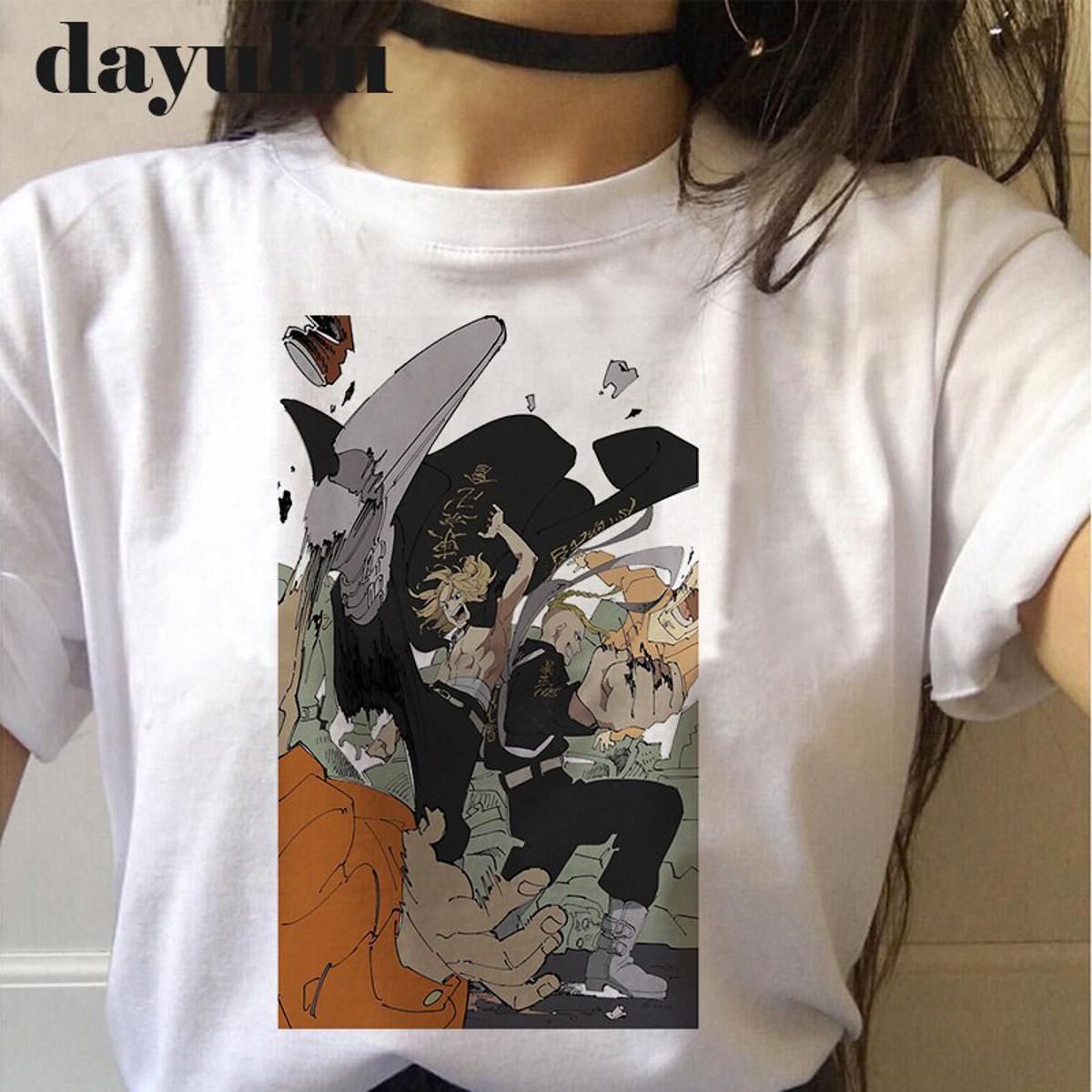 Japanese Anime Tokyo Revengers T Shirt Men Kawaii Harajuku Manga Graphic Tees Anime T-shirt Uni Summer Tops Tshirt Male 90s