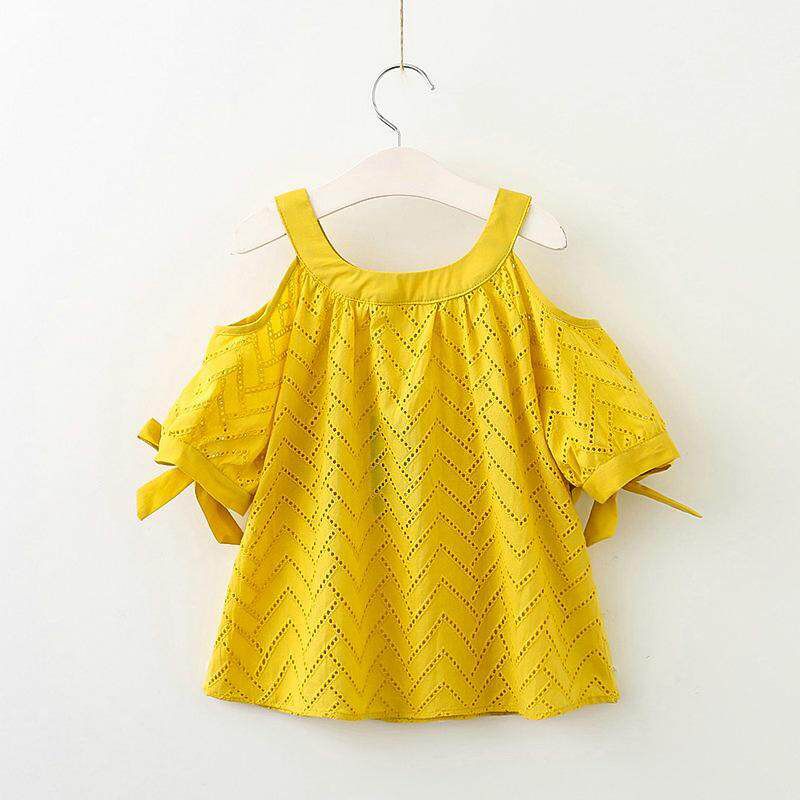 RHS Online Baby Girl Lovely Short Sleeve Shoulder Blouse Dress