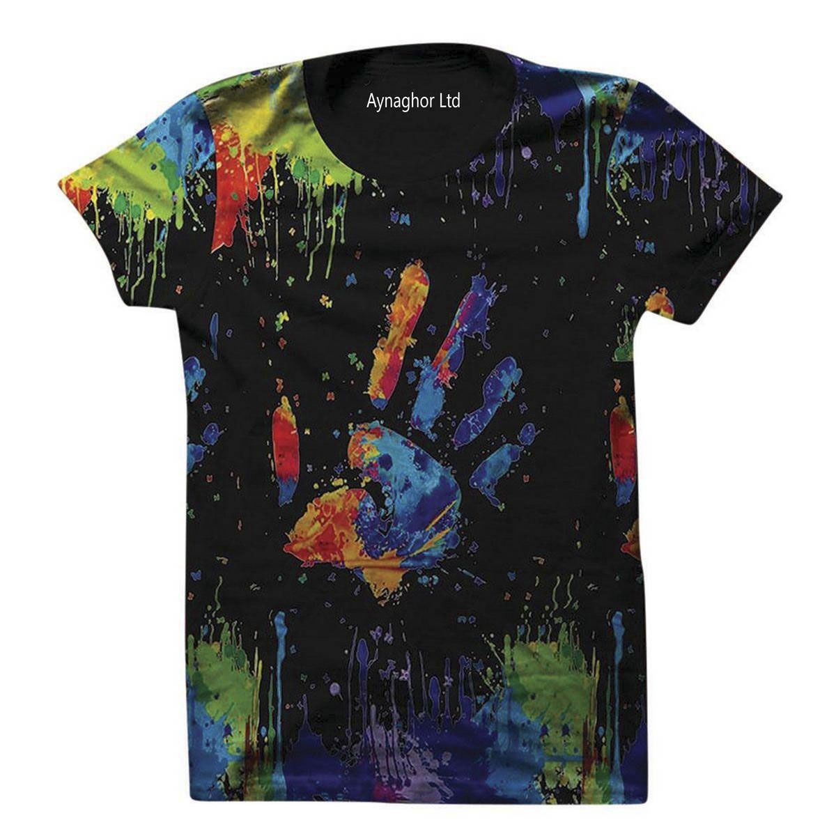 Multicolor printe half Sleeve T-shirt For Men