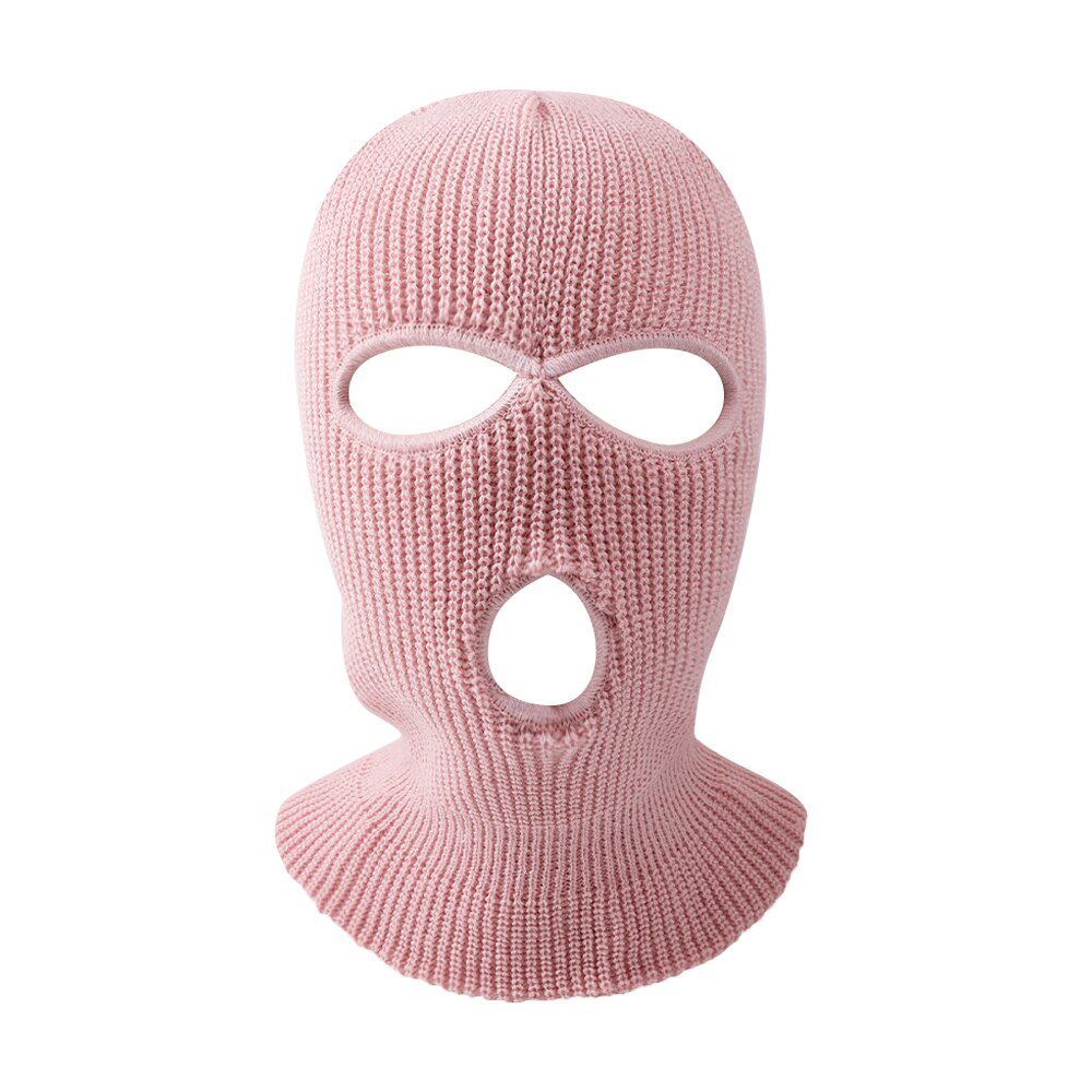 3 Holes Winter Warm UniBalacHat Full Face Black Knitted Ski Snowboard Hat Cap Hop Multiple Colour Beanie