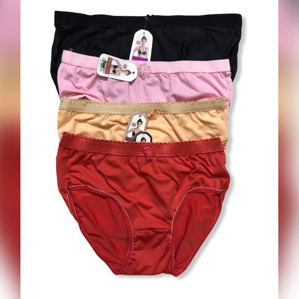 Ladies Underwear Breathable Multicolor Womans Knickers Panty - (4 Pack )