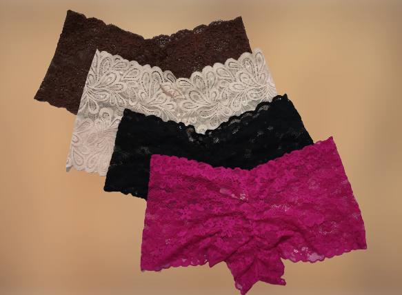 Women Panty 4 pics set Panties Lace transparent female triangle underwear For Woman- 4 pics set