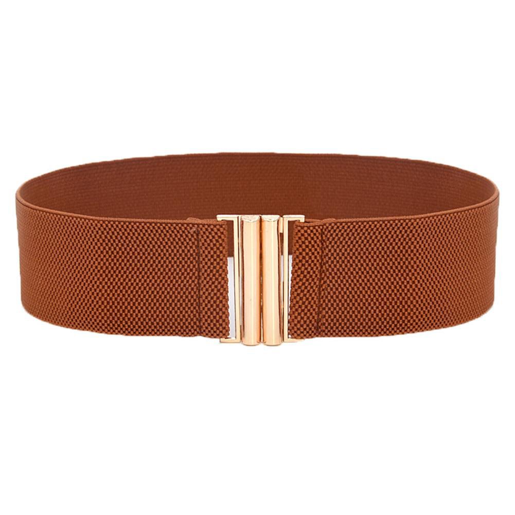 Lady Buckle Wide Elastic Waistband Belt