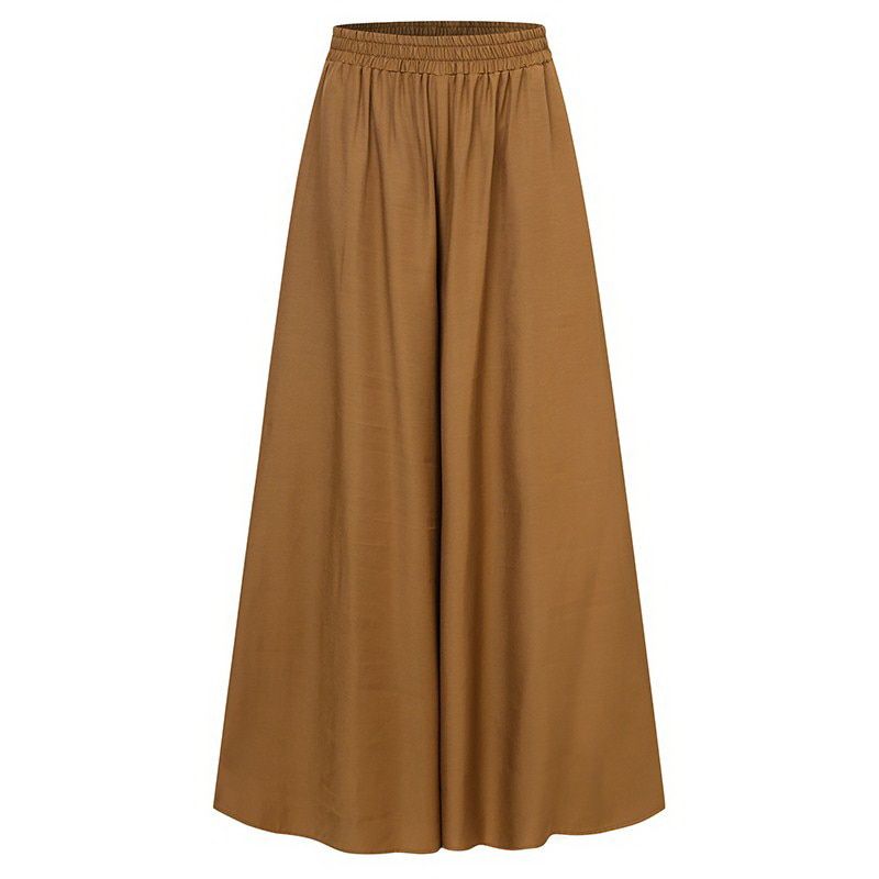 Casual Cool Loose Pants Summer Loose Large Elastic High Waist Trouser Wide Leg Pant Big Swing Beach Skirt Women's Big Size