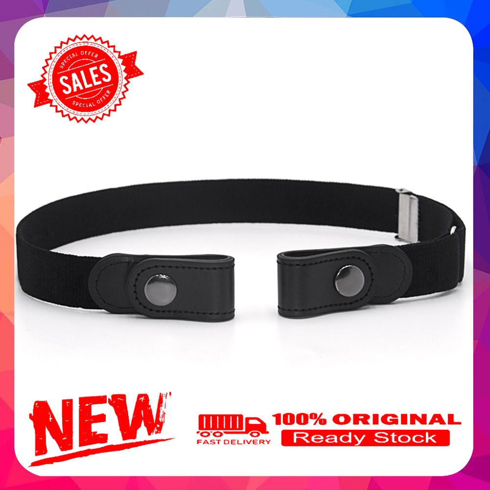 Vist Fox Women Men All-match Buckle Free Elastic Waistband Waist Belt for Jeans Pants