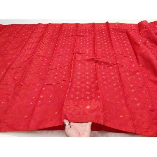 Half Silk Jamdani Tangail Tant  Saree for Women