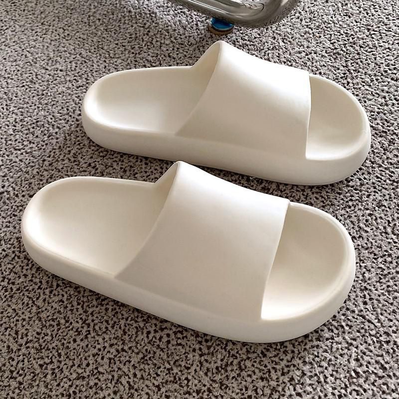 Women Men Summer Slippers Non-slip Beach Slide Sandals Flip Flops Cute Graffiti Soft Sole Comfort Ladies Couples Bathroom Shoes