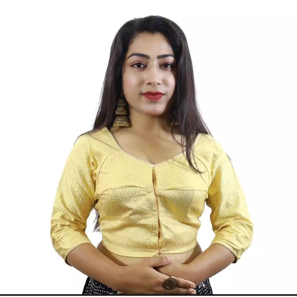India katan blouse Three Quarter for women