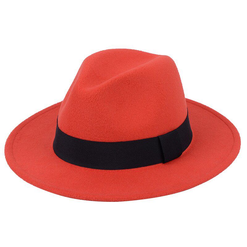 2020 Autumn and Winter Wool Fashion Fedora Jazz Caps Woman Woolen Top Hat