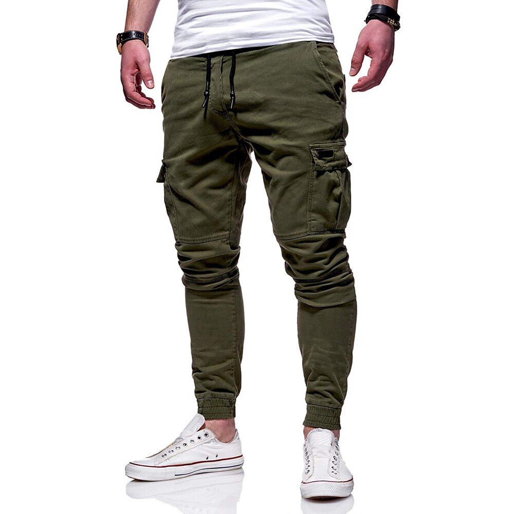 Men's Multi-pocket Sports Pants Overalls Jogging Pants Fitness Pants Casual Pants TrousersS-3XL