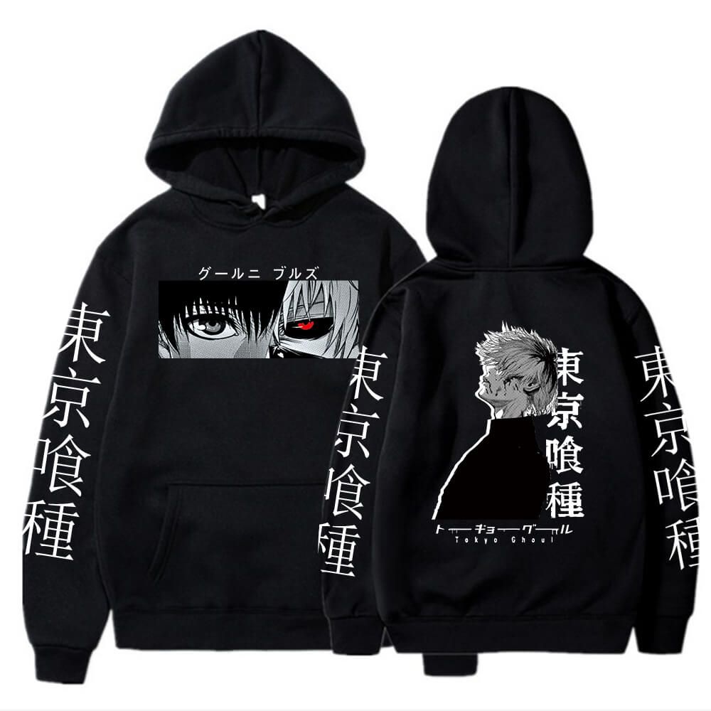 Tokyo Ghoul Kaneki Ken Eyes Japan Anime Print Pullovers Hoodie Men Loose  Hop Sweatshirt Punk Streetwear Harajuku Women Hoody