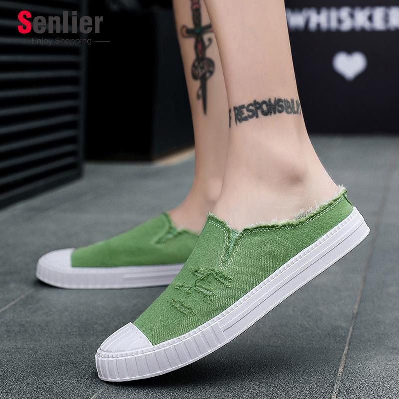 Senlier Fashion Men Shoes Casual Driving Loafers Slip on Flat Soft Sole Shoes for Men Kasut Lelaki (Black,Green,Orange,Yellow)