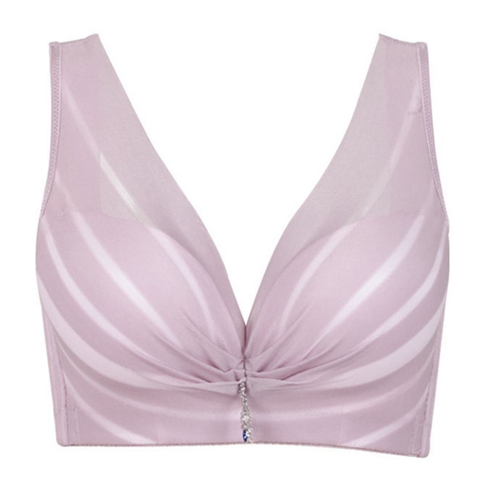 Plus Size Elastic 4 Buckles Women Bra Breathable Padded Underwear