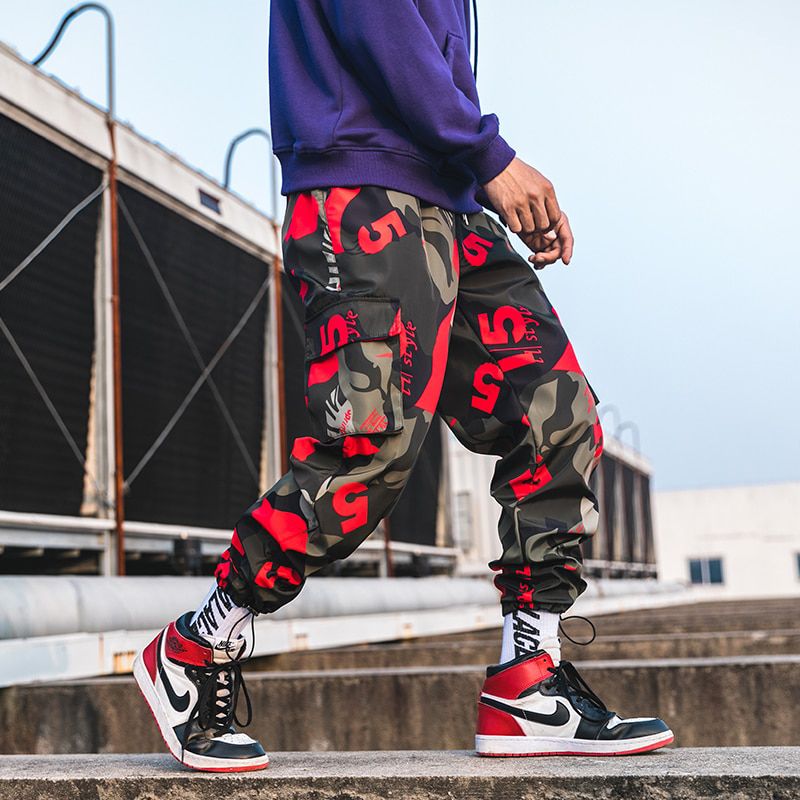 New Fashion Printed Men Harem Pants Hip Hop Casual Streetwear Joggers Men Summer Fashion Elastic Waist Trousers LBZ