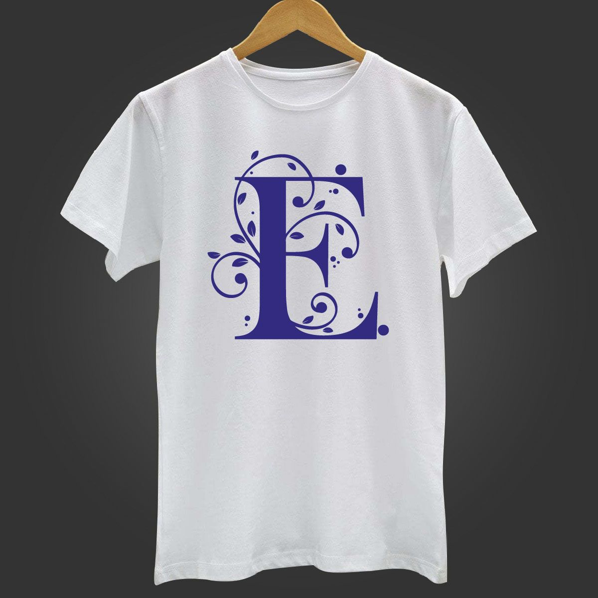 White Synthetic Alphabet T-Shirt A To Z T-Shirt For Men/Women - Genji