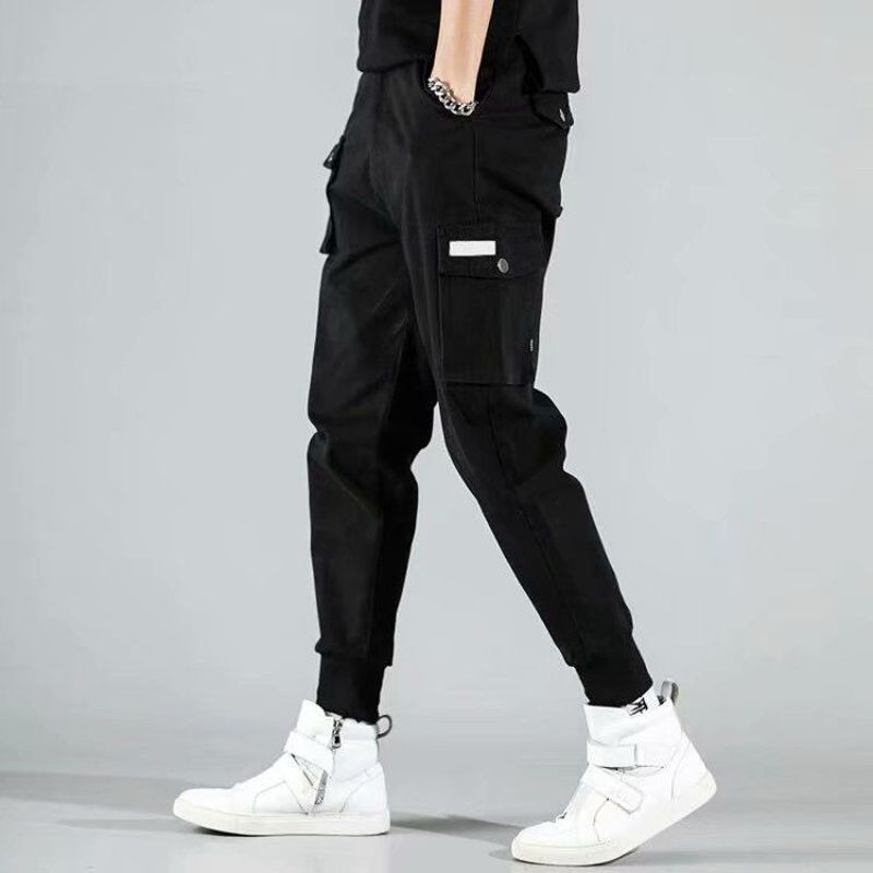Men's Multickets Cargo Harem Pants Hop Casual Male Track Pants Joggers Trousers Fashion Harajukuster Streetwear Pants