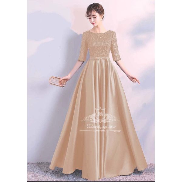 Latest Design and Glamour Looking Dresses Long Fabric Silk China Embroidery Work Party Gown for Woman-10
