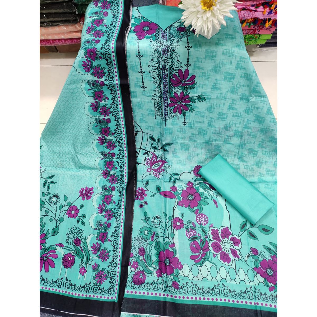 ডিজিটাল প্রিন্ট ফেরদৌস লোন Three Piece Salwar kamiz (3 Piece)