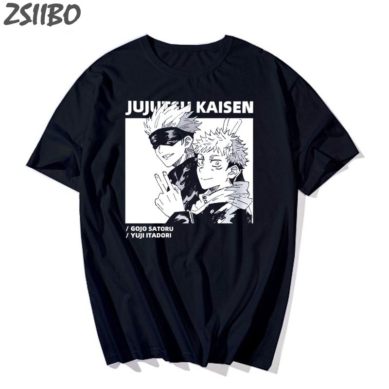 Harajuku Men's tshirt Jujutsu Kaisen Printed Uni Short Sleeve T shirt Cool Cartoon Anime Casual T-shirt Male Streetwear Tops
