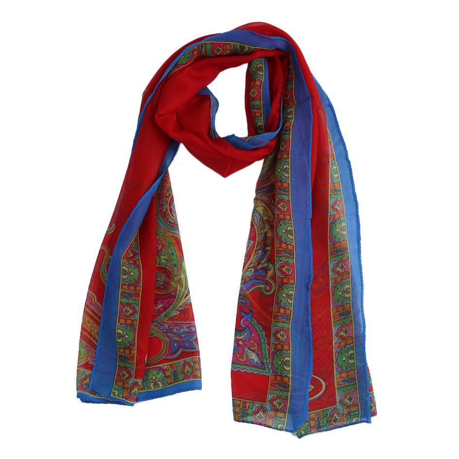 Fashion Ladies Voile Scarves Cashew Nuts Printing Woman Chiffon Scarf Female