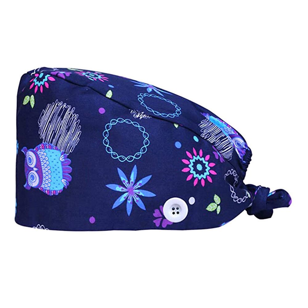 Fashion Button Print Work Hat Casual Scrub Cap scrub caps casquette chirurgicale