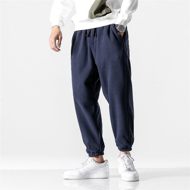 Fashion Men Harem Pants Spring Warm Fleece Trousers Jnese Style Outdoor Jogger Sport Male Loose Pants Pantaloni Da Uomo