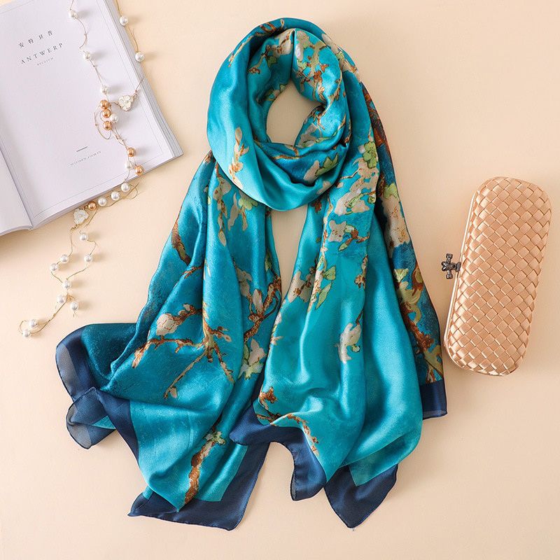 RUNMEIFA 2020 Luxury Brand New Summer Women Silk Scarf Beach Hijab Shawls and Wraps Female Foulard
