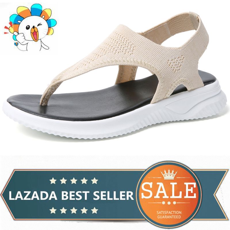7 Colors Shoes for Women Flat Sandals Women Fashion Flip Flops for Women Kasut Perempuan Sandals for Women Garterize Straps Open Toe Wedge Sandals Women Sandals for Women Plus Size