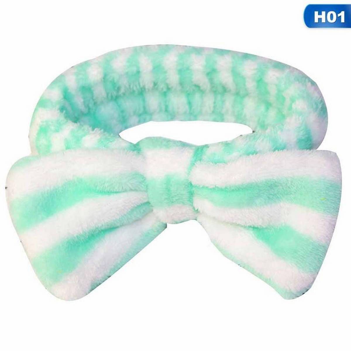 【ALLGOOD】Women Fashion New Style Cute Sweet Big Bow Hair Band Wash Face Headscarf Makeup Headband Hair Accessories