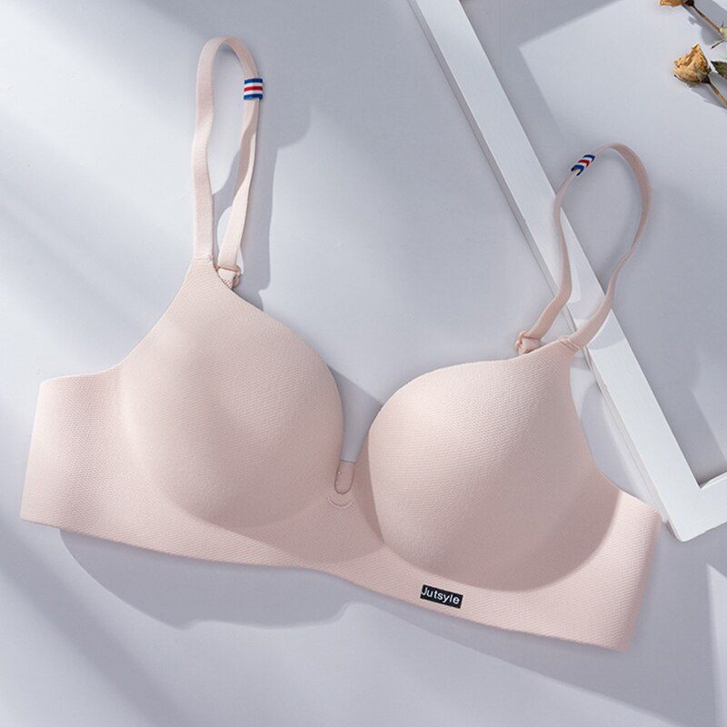 Deep U Bras For Women Push Up Lingeries Seamless Wireless Bralette Fashion Comfortable Brassiere Female Underwear