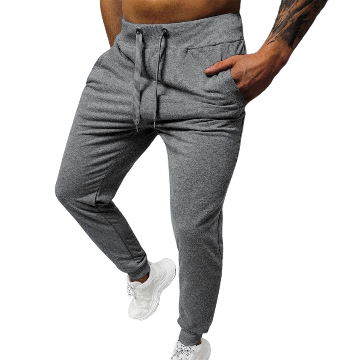 Sport Pants Stretchy Warm Keeping Tear-resistant Men Trousers