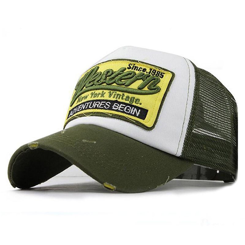 Chamsgend Embroidery WESTERN YORK VINTAGE Baseball Caps Women Men Summer Vintage Breathable Hat 80413