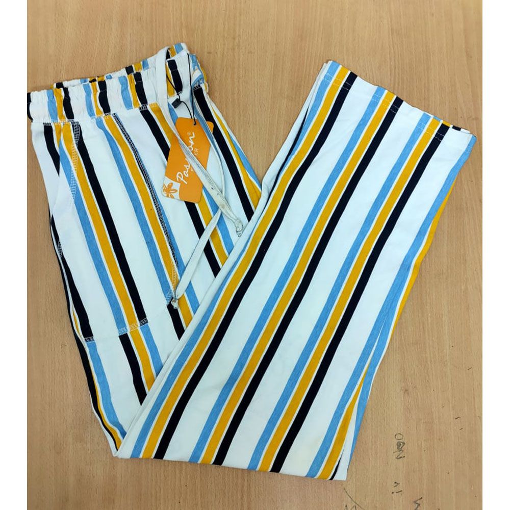 Ladies fashionable Multi_Color  strip print long Trousers
