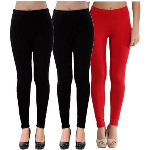 Multicolor  Cotton Leggings For Women  3 pice
