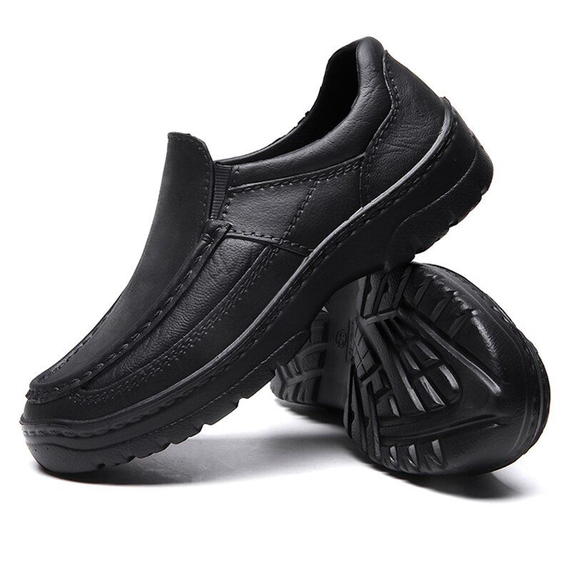 Black Chef Shoes Fashion Non-Slip Kitchen Workwear Shoes Loafers Cooking Waterproof Oil-proof Stain Resistant Sneakers Platform